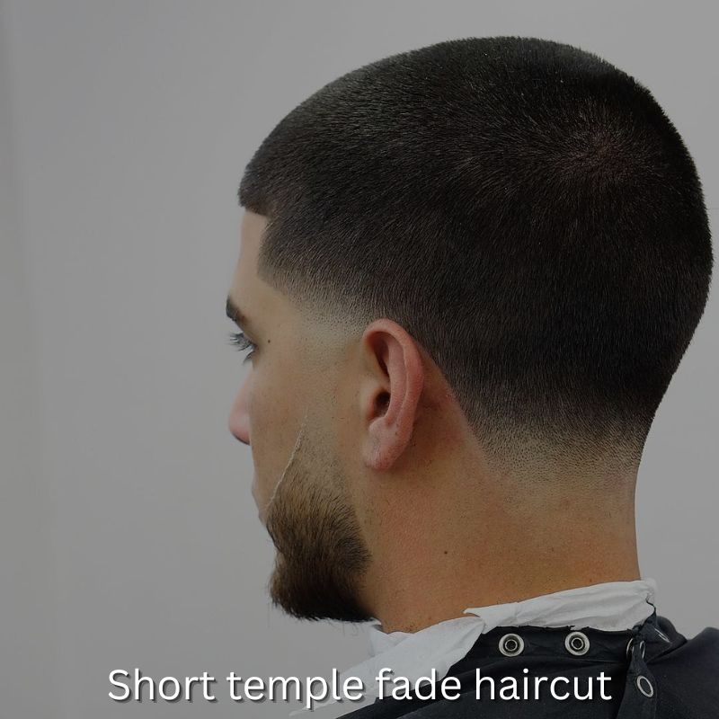 Short temple fade haircut