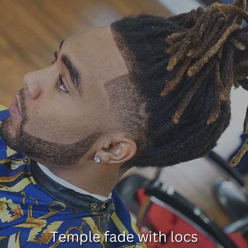 Temple fade with locs